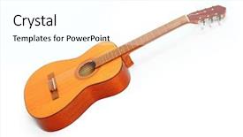  Presentation with musical instrument - Amazing presentation theme having swing band - acoustic guitar musical instrument isolated backdrop and a white colored foreground