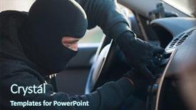  Presentation with unemployment - Cool new presentation design with youth unemployment - car thief backdrop and a  colored foreground