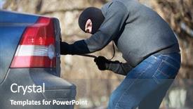  Presentation with unemployment - Audience pleasing presentation consisting of youth unemployment - car thief backdrop and a  colored foreground