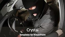  Presentation with fuel cell car - Audience pleasing PPT layouts consisting of robber and the thief hijacks backdrop and a  colored foreground