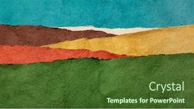  Presentation with abstract - Slides featuring hills-and-fields-colorful-landscape background and a tawny brown colored foreground