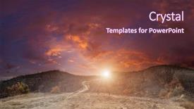  Presentation with wild fire - PPT theme featuring hills burnt by wild fire background and a  colored foreground