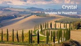  Presentation with rural road - Presentation design having hills country road cypress background and a light blue colored foreground