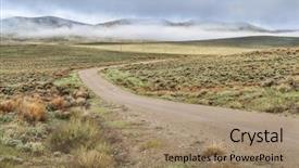  Presentation with dirt - PPT theme with hills covered by sagebrush background and a coral colored foreground