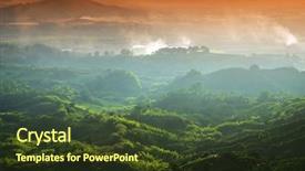  Presentation with colombia - Amazing slides having hills covered in coffee backdrop and a tawny brown colored foreground