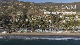  Presentation with los angeles - Audience pleasing presentation theme consisting of hillside homes in malibu backdrop and a tawny brown colored foreground