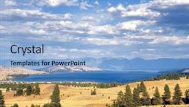  Presentation with sage - Cool new theme with hillside of juniper and sage backdrop and a light blue colored foreground