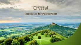  Presentation with climbing to top of mountain - Theme featuring hilltop-hohenzollern-castle-on-mountain background and a lemonade colored foreground