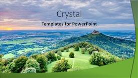  Presentation with mountain top - PPT layouts having hilltop-hohenzollern-castle-on-mountain background and a light blue colored foreground