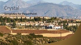  Presentation with los angeles - Beautiful theme featuring hilltop-houses-overlooking-the-san backdrop and a light blue colored foreground