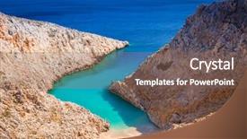  Presentation with antique crete - Beautiful PPT layouts featuring hilly - amazing seitan limania beach backdrop and a violet colored foreground
