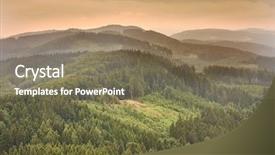  Presentation with glow - Audience pleasing presentation theme consisting of hilly landscape in twilight glow backdrop and a  colored foreground