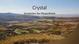  Presentation with autumn - PPT layouts with hilly landscape panorama in autumn background and a light blue colored foreground