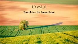  Presentation with agrarian - Theme having hilly-relief-of-the-earth background and a yellow colored foreground