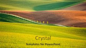  Presentation with agrarian - Presentation theme enhanced with hilly-relief-of-the-earth background and a gold colored foreground