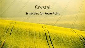  Presentation with agrarian - Presentation theme featuring hilly-relief-of-the-earth background and a blonde colored foreground