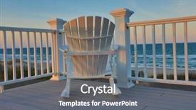  Presentation with directors chair - Beautiful slide deck featuring adirondack chair sitting backdrop and a gray colored foreground