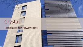  Presentation with london - Presentation theme featuring london hotel background and a lemonade colored foreground