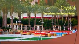  Presentation with luxury resort - Theme enhanced with vacations las vegas - luxury tropical resort background and a tawny brown colored foreground