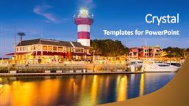  Presentation with lighthouse - PPT theme with night sc - hilton head south carolina lighthouse background and a teal colored foreground