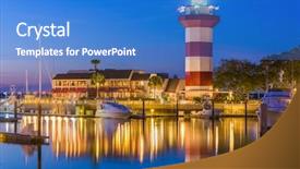  Presentation with lighthouse - Presentation enhanced with hilton head south carolina usa background and a teal colored foreground