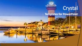  Presentation with usa - Colorful PPT layouts enhanced with night sc - hilton head south carolina usa backdrop and a cobalt blue colored foreground