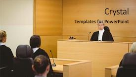  Presentation with american flag - Colorful PPT theme enhanced with him in the court room backdrop and a gold colored foreground