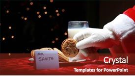  Presentation with christmas presents - PPT layouts consisting of him on christmas eve background and a tawny brown colored foreground