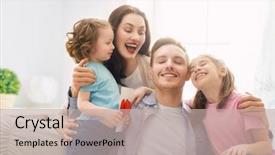  Presentation with postcard - Beautiful presentation theme featuring him postcard daddy and girl backdrop and a mint green colored foreground