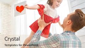  Presentation with togetherness - Beautiful presentation featuring him postcard daddy and girl backdrop and a lemonade colored foreground