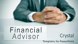  Presentation with man in suit guitar - Colorful PPT theme enhanced with him with the text financial backdrop and a sky blue colored foreground