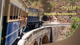  Presentation with train railway - PPT layouts enhanced with himachal-pradesh-india-may-12 background and a tawny brown colored foreground