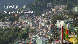  Presentation with sikkim - Slide set enhanced with himalayan bird - beautiful aerial view background and a dark gray colored foreground