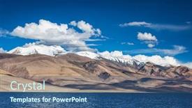  Presentation with wetland - PPT theme having himalayan-lake-tso-moriri-fficial background and a ocean colored foreground