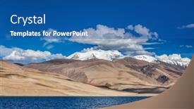  Presentation with wetland - Presentation theme enhanced with himalayan-lake-tso-moriri-official background and a ocean colored foreground