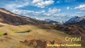  Presentation with himachal pradesh - Amazing PPT theme having himalayan landscape in spiti valley himachal pradesh india backdrop and a tawny brown colored foreground