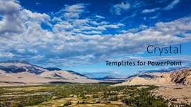  Presentation with indus valley - Presentation design featuring himalayan-landscape-of-historic-indus background and a light blue colored foreground