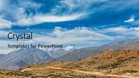  Presentation with himachal pradesh - Presentation theme enhanced with himalayan landscape of spiti valley himachal pradesh india background and a light blue colored foreground