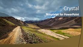  Presentation with himachal pradesh - Slide deck having himalayan-landscape-on-the-trek background and a seafoam green colored foreground