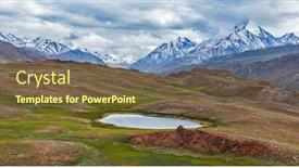 Presentation with himachal pradesh - PPT layouts with himalayan-landscape-panorama-spiti-valley background and a tawny brown colored foreground
