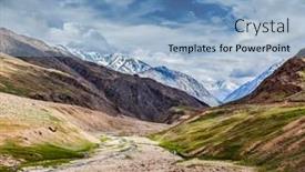  Presentation with himachal pradesh - Amazing presentation theme having himalayan-landscape-spiti-valley-himachal backdrop and a light blue colored foreground