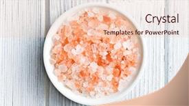  Presentation with pink himalayan salt himalayan salt - Colorful slides enhanced with himalayan pink salt in ceramic backdrop and a lemonade colored foreground