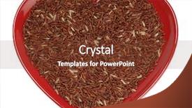  Presentation with rice grain - Colorful presentation enhanced with himalayan red long grain rice backdrop and a tawny brown colored foreground