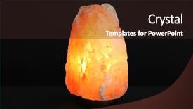  Presentation with salt - Colorful slide deck enhanced with himalayan salt lamp on black backdrop and a  colored foreground