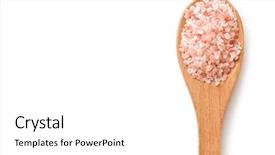  Presentation with salt - Slide set having himalayan salt on white background background and a white colored foreground