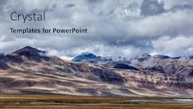  Presentation with scenery - Beautiful PPT theme featuring himalayan-scenic-landscape-scenery-near backdrop and a light blue colored foreground