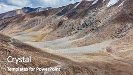  Presentation with landscape - Amazing presentation theme having himalayan-valley-landscape-with-road backdrop and a coral colored foreground