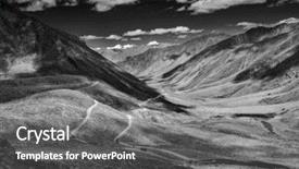  Presentation with black road - Presentation theme enhanced with himalayan valley landscape with road near kunzum la pass - allegedly the highest motorable pass in the world 5602 m ladakh india black and white version background and a gray colored foreground
