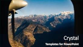  Presentation with nepal - Audience pleasing PPT theme consisting of himalayas from a propeller plane nepal flight kathmandu to lukla backdrop and a black colored foreground