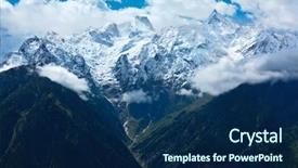  Presentation with himachal pradesh - Slide set featuring kailash range kalpa himachal pradesh background and a navy blue colored foreground